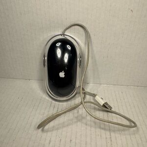 Apple Pro Mouse USB wired Model M5769 TESTED Black/transparent